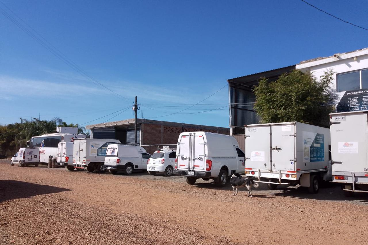 Neatly organized cardboard boxes inside a delivery van, ready for shipment.